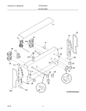 BACKGUARD Diagram and Parts List for CFEF2405LWA  Frigidaire Range