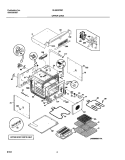 UPPER OVEN BODY Diagram and Parts List for GLEB30T8CBA  Frigidaire Wall Oven