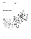 DOOR Diagram and Parts List for FGF379WXBCA  Frigidaire Range