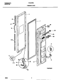 FREEZER DOOR Diagram and Parts List for FRS24WRCD3  Frigidaire Refrigerator