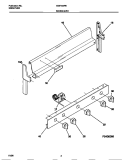 BACKGUARD Diagram and Parts List for MGF300PBDD  Frigidaire Range