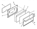 DOOR Diagram and Parts List for 30-3852-00-05  Tappan Range