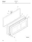 DOOR Diagram and Parts List for FFC09K0CW1  Frigidaire Freezer