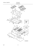 TOP/DRAWER Diagram and Parts List for CGDS3065KF5  Frigidaire Range