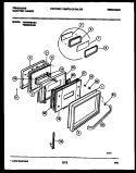 DOOR PARTS Diagram and Parts List for FES354BABA  Frigidaire Range
