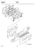 DOOR Diagram and Parts List for FES388WGCC  Frigidaire Range