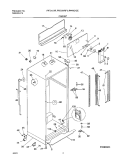 CABINET Diagram and Parts List for FRT21LRFW2  Frigidaire Refrigerator