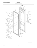 REFRIGERATOR DOOR Diagram and Parts List for WRS6R3EW2  Westinghouse Refrigerator