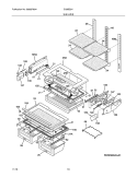 SHELVES Diagram and Parts List for EI28BS51IW2  Electrolux Refrigerator