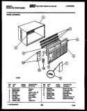 CABINET PARTS Diagram and Parts List for AK18E5RZA  Gibson Air Conditioner