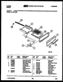 BROILER DRAWER PARTS Diagram and Parts List for 72-2547-00-08  Tappan Range