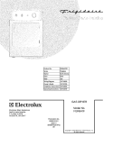 COVER Diagram and Parts List for FGR641FS1  Frigidaire Dryer