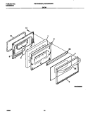 DOOR Diagram and Parts List for FGF334BGDA  Frigidaire Range