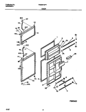 DOOR Diagram and Parts List for F44N21CEW1  Frigidaire Refrigerator