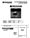 COVER Diagram and Parts List for FED300WCWD  Frigidaire Range