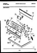 CONSOLE AND CONTROL PARTS Diagram and Parts List for DGCSFW3  Frigidaire Dryer
