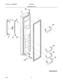 FREEZER DOOR Diagram and Parts List for FFSC2323LE4  Frigidaire Refrigerator