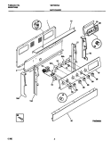 BACKGUARD Diagram and Parts List for WEF357BAWC  Frigidaire Range