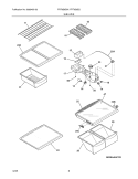 SHELVES Diagram and Parts List for FRT8S6EMB9  Frigidaire Refrigerator