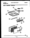 BACKGUARD, COOKTOP AND DOOR PARTS Diagram and Parts List for MEF500PBWA  Frigidaire Cooktop