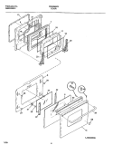 DOOR Diagram and Parts List for FES388WGCH  Frigidaire Range