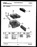 RACKS AND TRAYS Diagram and Parts List for DW6500AWW1  Frigidaire Dishwasher