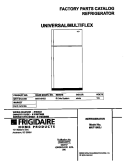 COVER Diagram and Parts List for MRT18N3JW0  Frigidaire Refrigerator