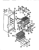 CABINET PARTS Diagram and Parts List for RT17F2WT3A  Gibson Refrigerator