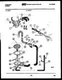 PUMP, WATER VALVE AND WATER INLET Diagram and Parts List for WCIDL3  Frigidaire Washer