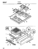 TOP / DRAWER Diagram and Parts List for TGF334BCDH  Tappan Range
