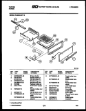 BROILER DRAWER PARTS Diagram and Parts List for 76-4232-00-14  Tappan Microwave Oven Combo
