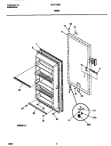 DOOR Diagram and Parts List for MFU17M3GW0  Frigidaire Freezer