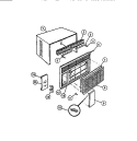 CABINET, FRONT, WRAPPER Diagram and Parts List for AC057N7A1  Frigidaire Air Conditioner