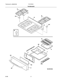 TOP/DRAWER Diagram and Parts List for FLF337ECK  Frigidaire Range