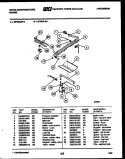 BURNER, MANIFOLD AND GAS CONTROL Diagram and Parts List for GF625LD1  Frigidaire Range