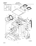 WSHR CAB, DOOR Diagram and Parts List for GLTF1240AS0  Frigidaire Washer