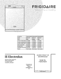 COVER Diagram and Parts List for FGBD2432KF0  Frigidaire Dishwasher