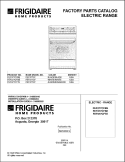 COVER Diagram and Parts List for FEF377CFBE  Frigidaire Range