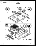 COOKTOP AND BROILER DRAWER PARTS Diagram and Parts List for 30-2132-00-03  Tappan Range