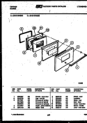 DOOR PARTS Diagram and Parts List for 30-2119-00-01  Tappan Range