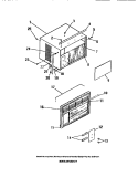 CABINET, FRONT Diagram and Parts List for A6LECC3  Frigidaire Air Conditioner