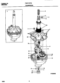 P12M0008 TRANSMISSION Diagram and Parts List for FWS747RFS0  Frigidaire Washer