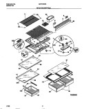 SHELVES / CONTROLS Diagram and Parts List for MRT18NRED1  Frigidaire Refrigerator