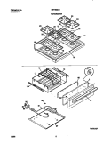 TOP / DRAWER Diagram and Parts List for FGF358CGSA  Frigidaire Range