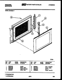 DOOR PARTS Diagram and Parts List for MC1355L1  Frigidaire Microwave