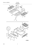 TOP / DRAWER Diagram and Parts List for FGF312BSB  Frigidaire Range