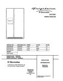 COVER Diagram and Parts List for FRS23R4CQ2  Frigidaire Refrigerator