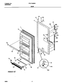 DOOR Diagram and Parts List for FFU17G9HW1  Frigidaire Freezer