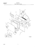 FRNT PNL, DOOR Diagram and Parts List for FER221AS0  Frigidaire Dryer