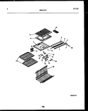SHELVES AND SUPPORTS Diagram and Parts List for FP18TLL6  Frigidaire Refrigerator